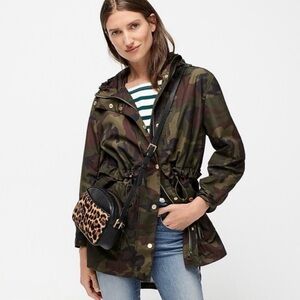 Camouflage Hooded Women's Rain Jacket